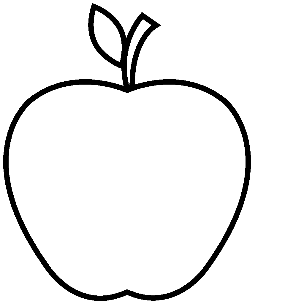 Apfel-Symbol – Icon für Nahrungsmittelcheck und Ernährungstipps