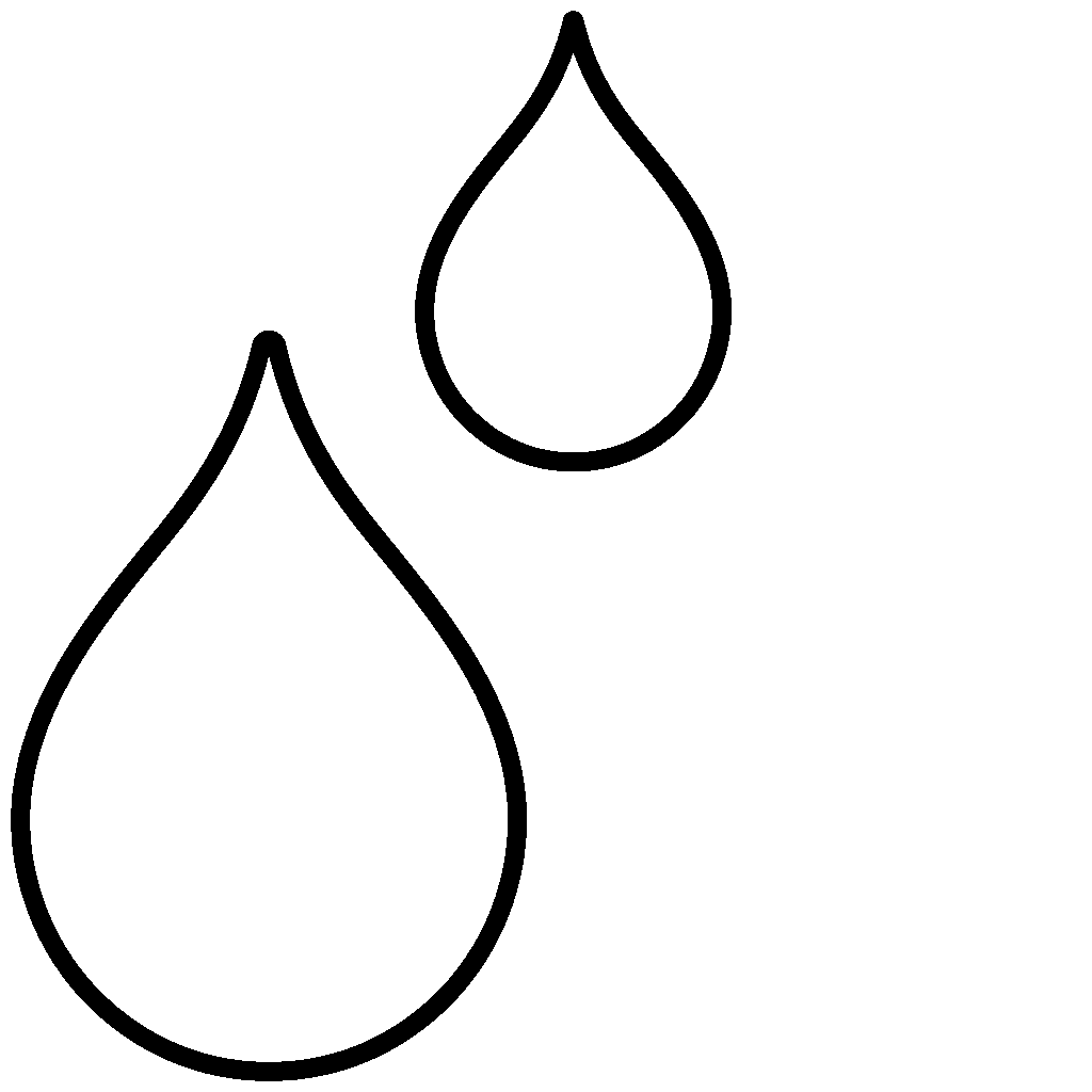 Zwei Blutstropfen – Icon für Blutzuckermessung und Diabeteskontrolle
