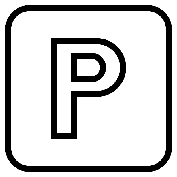 Symbol oder Hinweis auf Parkplätze vor der Sonnen-Apotheke Ostheim